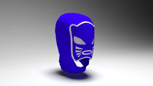wrestling mexican mask - blue panter Modelo 3D .c4d .max .obj .3ds .fbx .stl .blend 