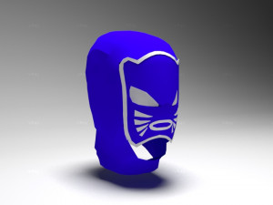 wrestling mexican mask - blue panter Modelo 3D