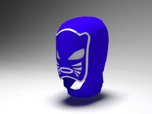 wrestling mexican mask - blue panter Modelo 3D
