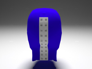 wrestling mexican mask - blue panter Modelo 3D