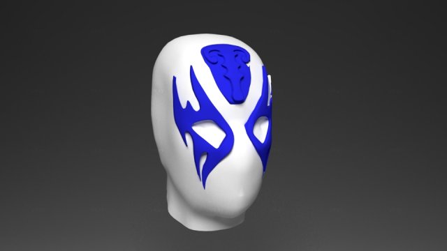 wrestling mexican mask - atlantis Modello 3D .c4d .max .obj .3ds .fbx .stl .blend 