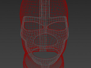 wrestling mexican mask - black shadow 3D Model