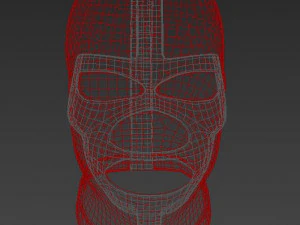 wrestling mexican mask - black shadow 3D Model