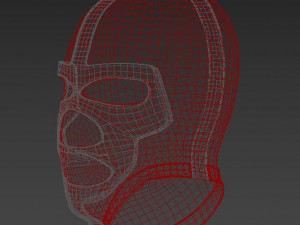 wrestling mexican mask - black shadow 3D Model