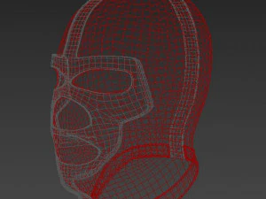 wrestling mexican mask - black shadow 3D Model