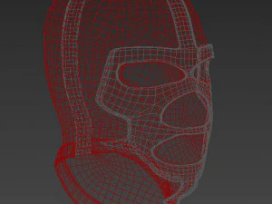 wrestling mexican mask - black shadow 3D Model