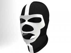 wrestling mexican mask - black shadow 3D Model