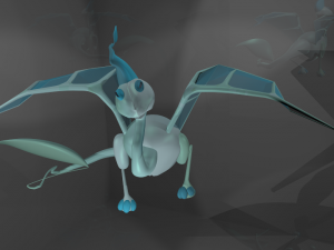 baby dragon from les enfants de la pluie the rain children 3D मॉडल