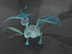baby dragon from les enfants de la pluie the rain children Model 3D