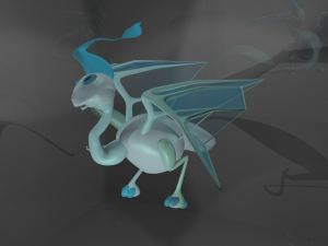 baby dragon from les enfants de la pluie the rain children Model 3D