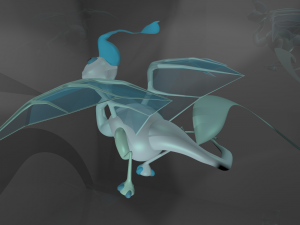 baby dragon from les enfants de la pluie the rain children Model 3D