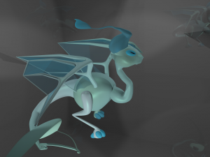 baby dragon from les enfants de la pluie the rain children Model 3D