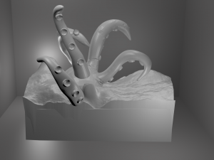 octopus in ocean 3D प्रिंट मॉडल