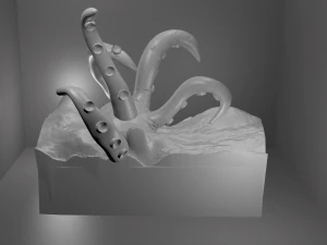 pulpo en el oc&eacute;ano Modelo de impresión 3D