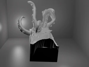 octopus in ocean 3D Print Model