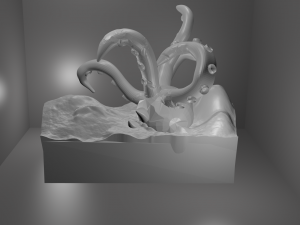 octopus in ocean Model Cetak 3D