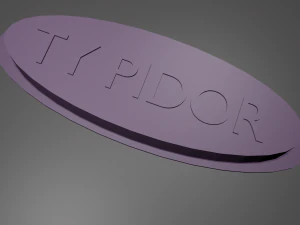 pidor funny cookie cutter 3D Print Model