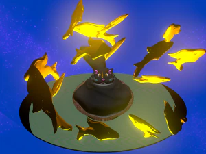 fat cat dreaming 3D Model