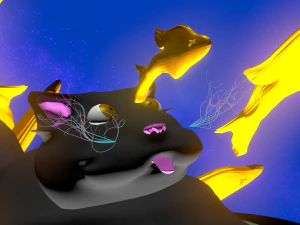 fat cat dreaming 3D Model