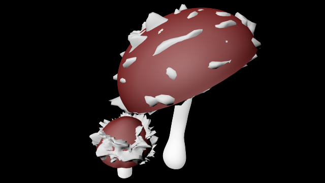 fly agaric family Model 3D .c4d .max .obj .3ds .fbx .stl .blend 