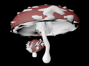 fly agaric family 3D Model
