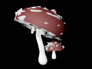 fly agaric family 3D Model
