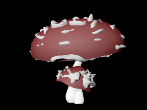 fly agaric family Model 3D