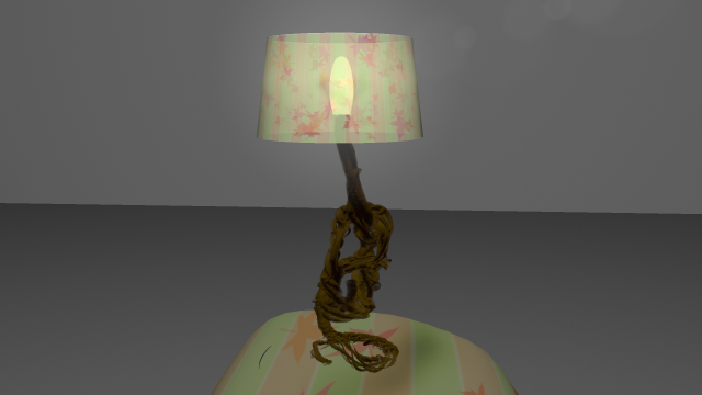 vine lamp with table Model 3D .c4d .max .obj .3ds .fbx .stl .blend 