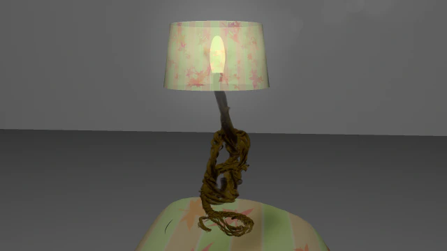 l&aacute;mpara de vid con mesa Modelo 3D .c4d .max .obj .3ds .fbx .stl .blend 