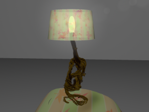 vine lamp with table 3D Model