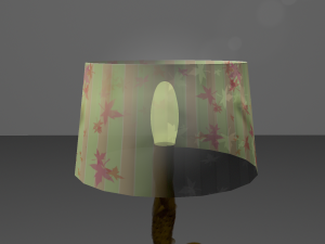 vine lamp with table Model 3D