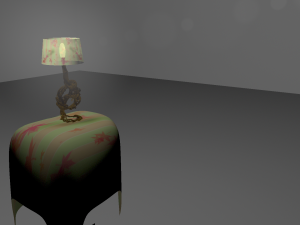 vine lamp with table Model 3D