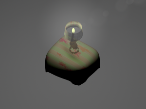 vine lamp with table Model 3D
