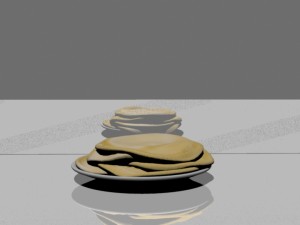 bliny or pancakes on the plate 3D 模型