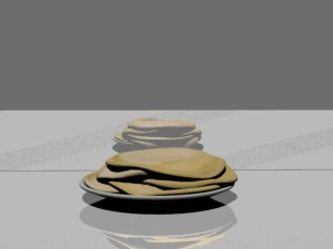 bliny or pancakes on the plate 3D Model