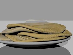 bliny or pancakes on the plate 3D Model