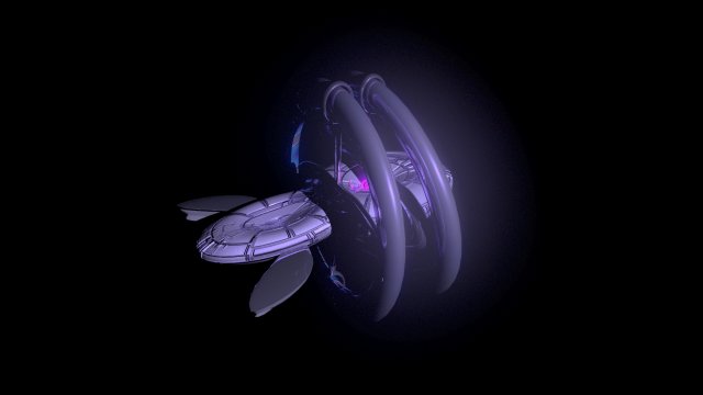 alcubierre sci fi spaceship and blackhole Modelo 3D .c4d .max .obj .3ds .fbx .stl .blend 