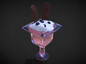 मीठा आइसक्रीम गेम तैयार 3D मॉडल