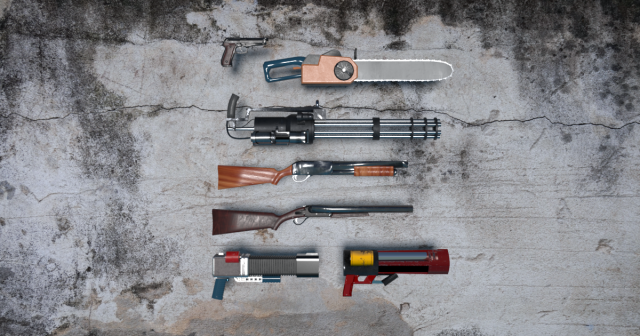 classic shooter pack Modello 3D .c4d .max .obj .3ds .fbx .stl .blend 