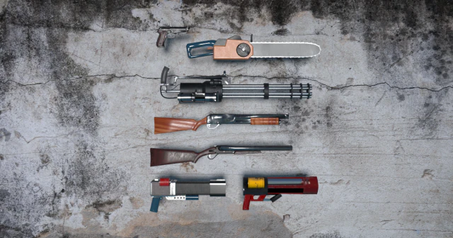 classic shooter pack 3D Model .c4d .max .obj .3ds .fbx .stl .blend 