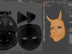 Oni Mask 3D Print Model