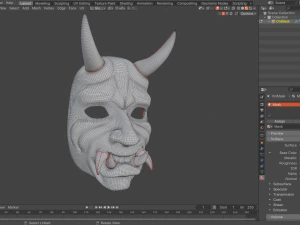 Oni Mask 3D Print Model