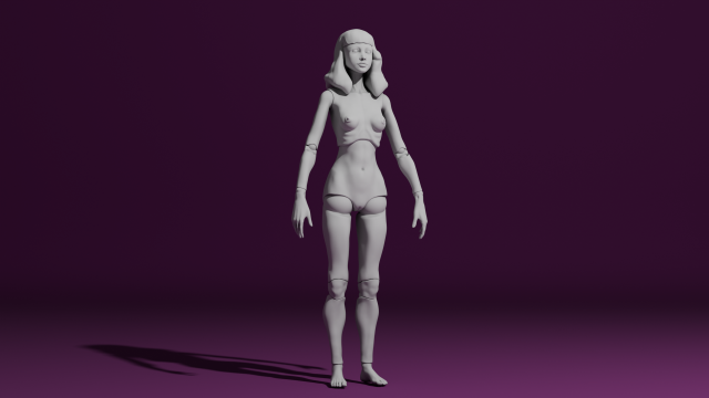 Ball Jointed Doll 3D 打印模型 .c4d .max .obj .3ds .fbx .stl .blend 