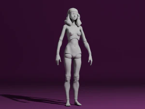 Poup&eacute;e articul&eacute;e Modèles 3D en vedette