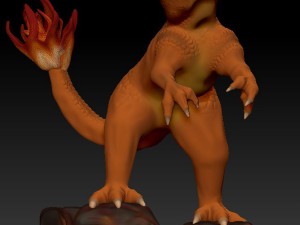 chamander realistic 3d Model do druku 3D