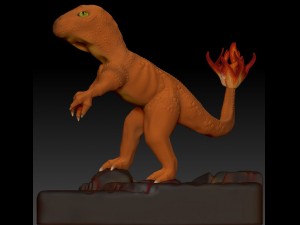 chamander realistic 3d Model do druku 3D