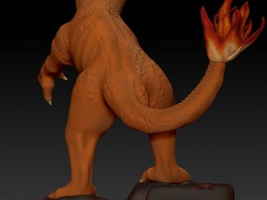 chamander realistic 3d Model do druku 3D
