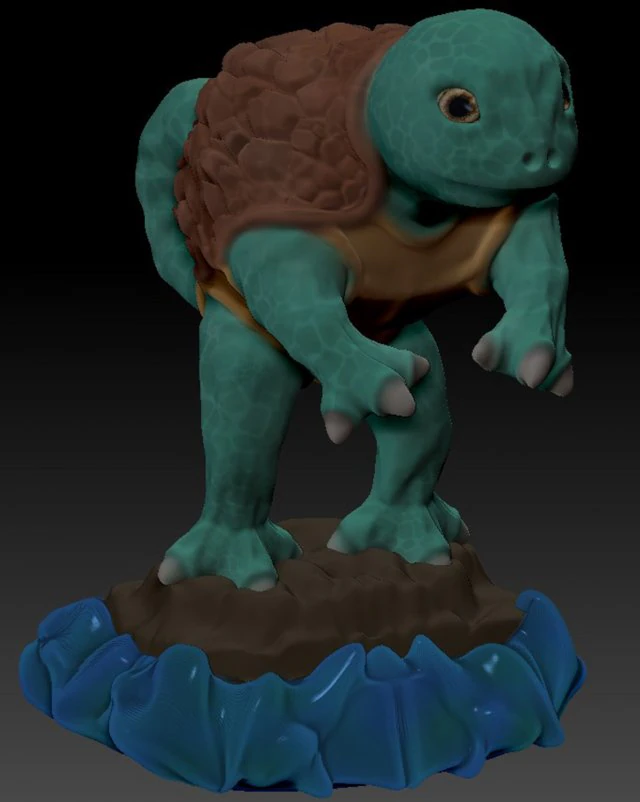 squirtle realistic 3d 3D Print Model .c4d .max .obj .3ds .fbx .stl .blend 
