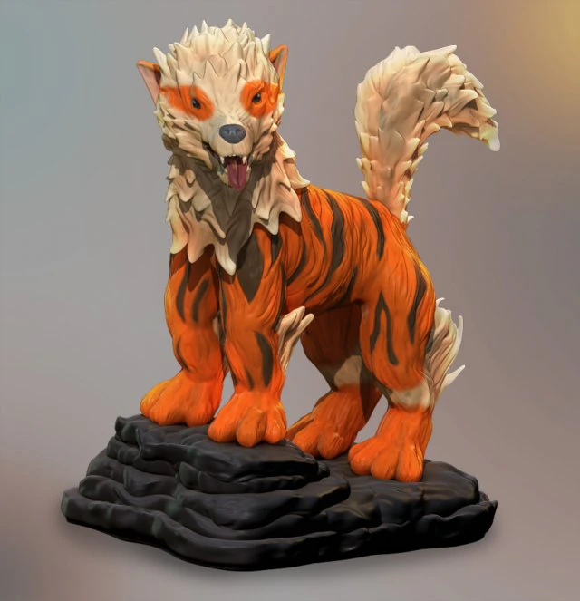 arcamine realistic 3d 3D Print Model .c4d .max .obj .3ds .fbx .stl .blend