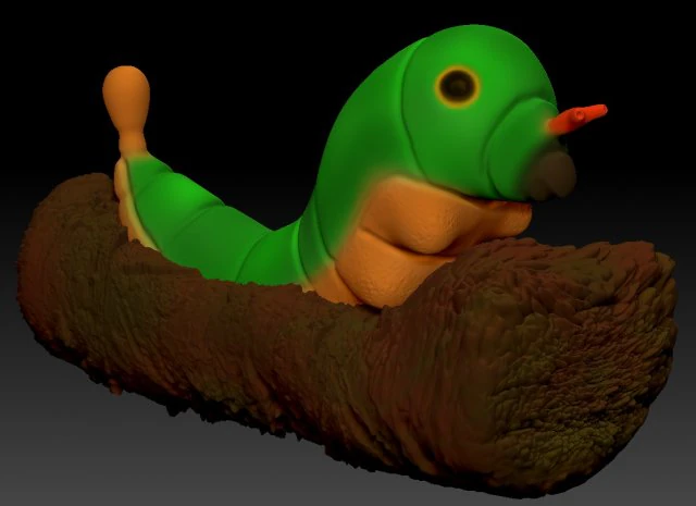 caterpie realistic 3d 3D Print Model .c4d .max .obj .3ds .fbx .stl .blend 
